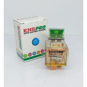 Eng 12V Röle 5 Uçlu 60 A/80 A (Çift Platin) (87A) (Şeffaf) (Sigortalı) (Düz Tip) Ayaklı