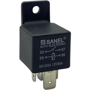 12V Röle 4 Uçlu 80 A (70 A Tipi) (2 Uç Küçük / 2 Uç Büyük) (6.3 mm / 9.5 Mm)