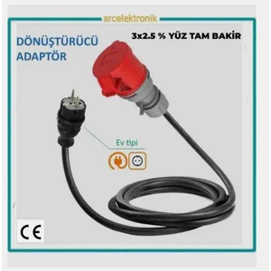 Arac Şarjı Için (1-11 Metre Arasi) 3x2.5 Ttr Hes Veya Öznur Kablo Tam Bakir Uzatma Seyyar Kablo