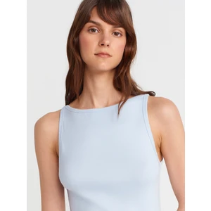 21048 Halter Yaka Top-Açık Mavi