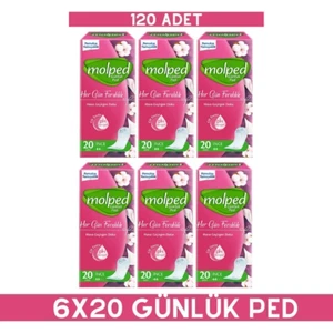 Her Gün Ferahlık 20’li Günlük Ped x 6 Adet