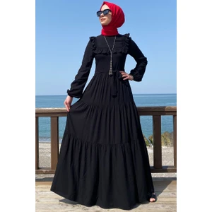 Rabia Şamlı Bade Elbise Siyah