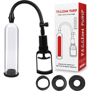 Passion Pump Yeni Nesil Güçlü Penis Vakum Pompası + 3 Yedek Başlık