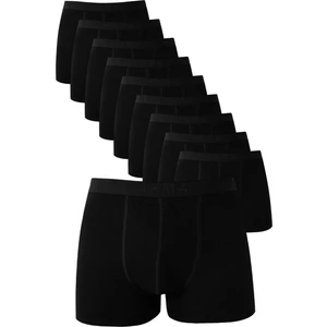 Arma Yıldız Erkek Siyah Likralı Boxer 10'lu Paket