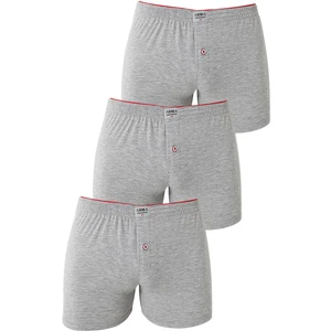 Arma Yıldız Erkek Gri Düğmeli Havlu Bel Boxer 4'lü Paket