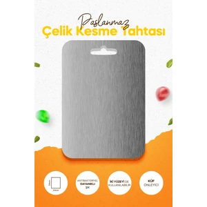 Yüksek Kaliteli Paslanmaz Çelik Kesme Tahtası Uzun Ömürlü ve Kolay Temizlenebilir