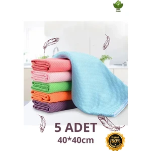 Duff Clean Mikrofiber 40X40CM 5ADET Baklava Desen Cam Temizlik Bezi