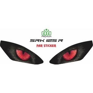 Rks Srk 125 R 2023 - 2025 Uyumlu Far Sticker Kırmızı
