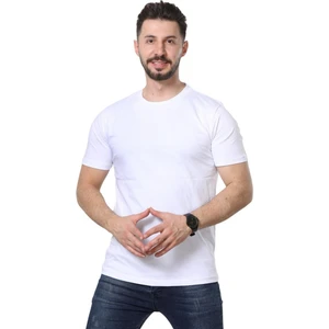 %100 Pamuk Regular Fit Bisiklet Yaka Basic Düz Kısa Kollu Tişört