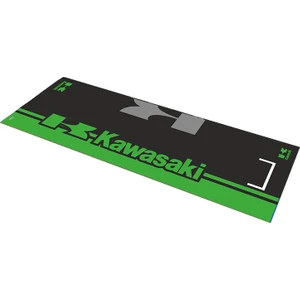 Kawasaki Yeşil Desenli 80 x 220 cm Kaydırmaz Motosiklet Halısı