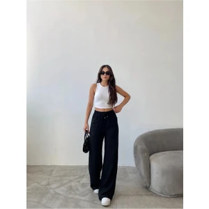 Beli Lastikli Visko Keten Pantalon