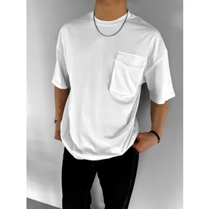 Abluka Online Oversize Cepli T-Shirt Beyaz