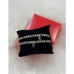 Çelik 2 Adet Baş Harfli Bileklik Sevgili , Çift , Arkadaş , Bilekliği Anneler Gününe Özel