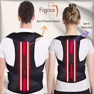 Dik Durus Korsesi Balenli Manyetik Korse Erkek  Sırt Korsesi