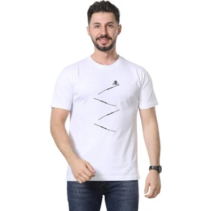 Regular Fit Bisiklet Yaka %100 Pamuk Basic Düz Kısa Kollu Tişört Bisiklet Baskılı