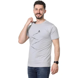 Regular Fit Bisiklet Yaka %100 Pamuk Basic Düz Kısa Kollu Tişört Bisiklet Baskılı