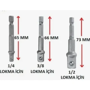 Hex Lokma Adaptör Seti 3lü