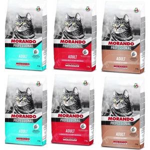 Yetişkin Kedi Maması-Biftekli&tavuklu-Tavşanlı-Balıklı 6 Adet 2 kg