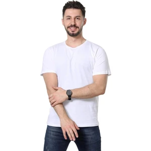 Slim Fit Bisiklet Yaka Siyah Basic Düz Kısa Kollu Tişört