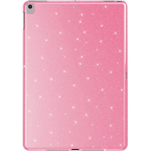 Uzaklarda Arama Apple iPad 10.2 2021 (9.nesil) Simli Parlak Görünümlü Uyumlu  Tablet Koton Kılıf-Pembe