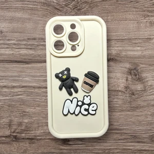 IPHONE14 Pro Kabartma Baskılı Silikon Kılıf