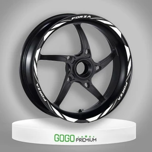 Beyaz Reflektör Baskı Honda Forza Uyumlu 1 Set Jant Şeridi