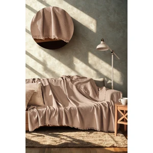 Pamuklu Kaymaz Koltuk Çekyat Örtüsü&koltuk Şalı Çizgi Desenli 170 x 210