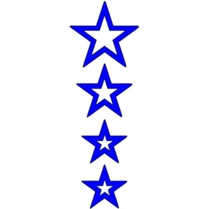 Cg Mavi Yıldızlı Çamurluk Üst Sticker