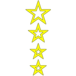 Cg Sarı Yıldızlı Çamurluk Üst Sticker