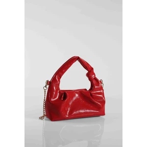 Kadın Kırmızı Mini Zincirli El Ve Omuz Çantası