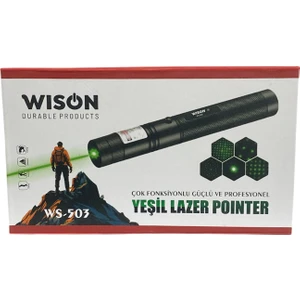 Wıson Wıson Ws-503 Çok Fonksiyonlu Güçlü Ve Profesyonel Yeşil Lazer Pointer