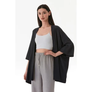 Basic Bürümcük Kumaş Şal Yaka Kimono