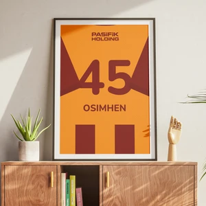 Kişiye Özel Futbol Forma Posteri | Takım Rengi, Isim ve Numarayla Kişiselleştirilmiş Tasarım