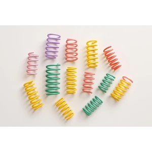 Karışık Renkli Spiral Yay Kedi Oyuncağı 10'lu Set - Esnek, Dayanıklı, Eğlenceli