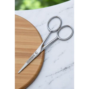 Tempered Kobalt Çelik 702 Bıyık Makası - Bıyık Sakal Düzeltme Makası Kuaför Makası 13.5 cm 721643