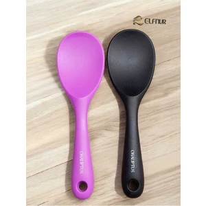 (2 Adet Ultra Sert Uçlu Silikon Pilav Kaşığı Yüksek Isıya Dayanıklı Yanmaz Yapışmaz