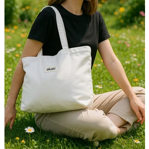 Pamuklu Mıknatıs Çıtlı Anahtarlık Hediyeli Kanvas Bez Çanta 34 X 45 Cm