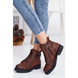 Dilimler Ayakkabı Arka Detaylı Taba Kadın Postal Bot