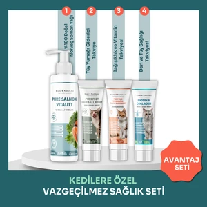 Kedilere Özel Vazgeçilmez Sağlık Seti, 4’lü Takviye