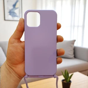 iphone 11 Pro Max Boyun Askılı Iç Kısmı Kadife Ropi Seyahat Kılıfı