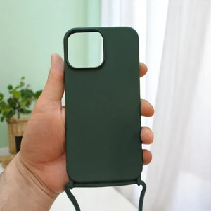 iphone 11 Pro Max Boyun Askılı Iç Kısmı Kadife Ropi Seyahat Kılıfı