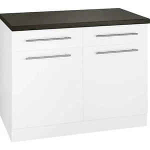 Antrasit Tezgahlı Vera Mutfak 2 Çekmeceli 2 Kapaklı Alt Modül -100 cm - Çok Amaçlı Dolap -Tezgah Dahil