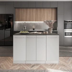 Mambo Mutfak Adası -4 Kapaklı Alt Modül- Çok Amaçlı Dolap  140 cm Tezgah Dahil