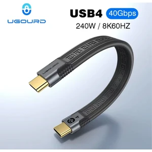 Thunderbolt 4 E-Marker Akıllı Çip  Usb 4.0 240W 40Gbps 8K 60Hz Type-C Görüntü Video Aktarım ve Hızlı Şarj Data Kablosu 14-Cm Ce Lisansl Orjinal