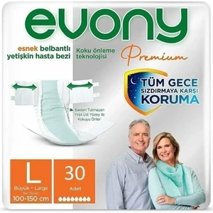 Belbantlı Yetişkin Hasta Bezi L Beden   Larg 30 Adet