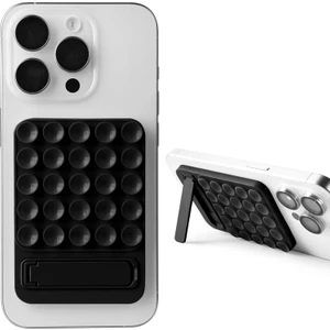 Apple iPhone 16 Pro Max Vantuzlu Yapışkanlı Standlı Tutucu