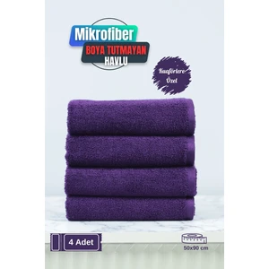 Kuaförlere Özel Boya Tutmayan Mikrofiber Saç Havlusu 50 x 90  cm  4'lü Set