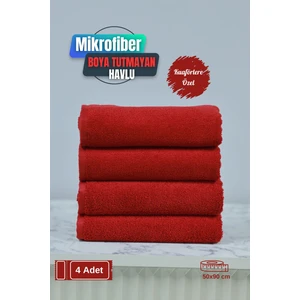 Kuaförlere Özel Boya Tutmayan Mikrofiber Saç Havlusu 50 x 90  cm  4'lü Set
