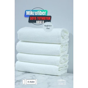 Kuaförlere Özel Boya Tutmayan Mikrofiber Saç Havlusu 50 x 90  cm  4'lü Set