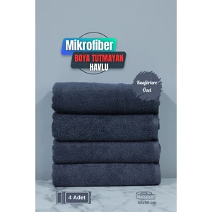 Kuaförlere Özel Boya Tutmayan Mikrofiber Saç Havlusu 50 x 90  cm  4'lü Set